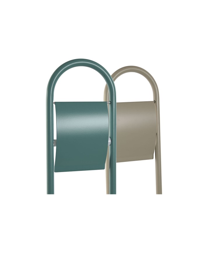 Portarotolo di Carta Igienica Home ESPRIT Bianco Turchese Metallo 30 x 16 x 78,5 cm (2 Unità)