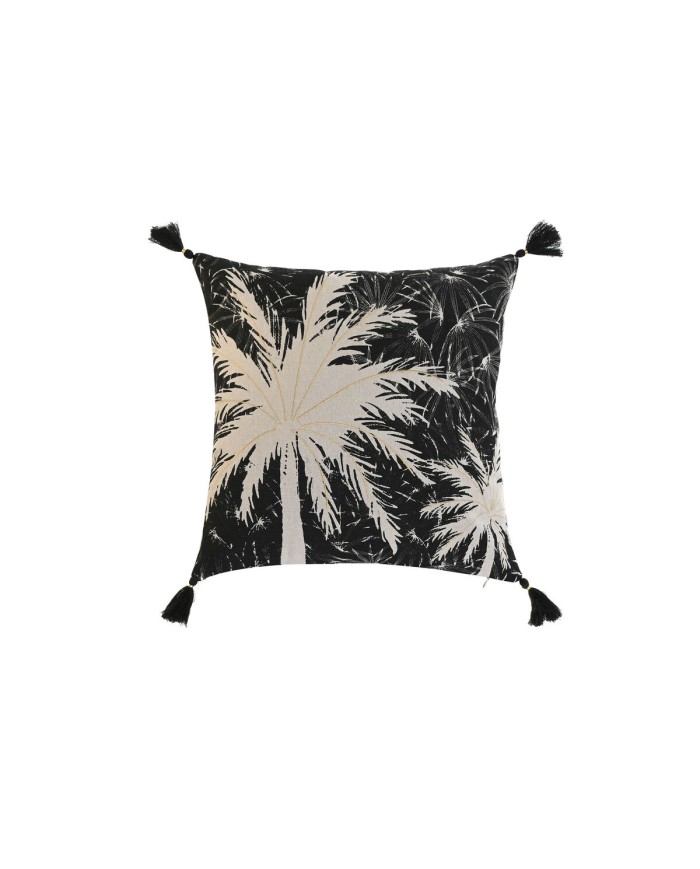 Cuscino Home ESPRIT Nero Boho Palma 45 x 5 x 45 cm Cuscino Home ESPRIT Nero Boho Palma 45 x 5 x 45 cm