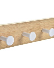 Appendiabiti per Porte Home ESPRIT Bianco Metallo Bambù 38,5 x 4,8 x 25,5 cm