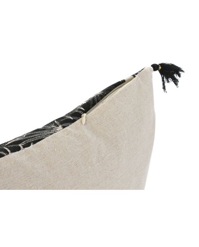 Cuscino Home ESPRIT Nero Boho Palma 45 x 5 x 45 cm