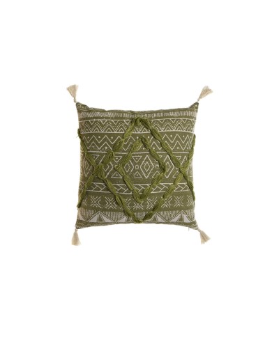 Cuscino Home ESPRIT Verde Boho 45 x 5 x 45 cm