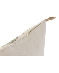 Cuscino Home ESPRIT Beige Naturale Tropicale Boho 45 x 5 x 45 cm