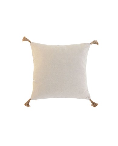 Cuscino Home ESPRIT Beige Naturale Tropicale Boho 45 x 5 x 45 cm