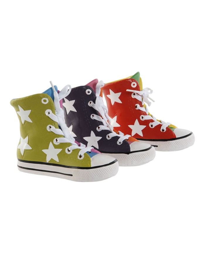 Salvadanaio Home ESPRIT Ceramica Pantofole 18 x 8 x 14 cm (3 Unità)