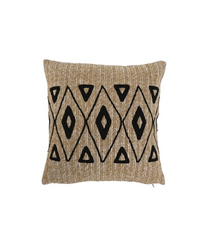 Cuscino Home ESPRIT Nero Naturale 42 x 15 x 42 cm