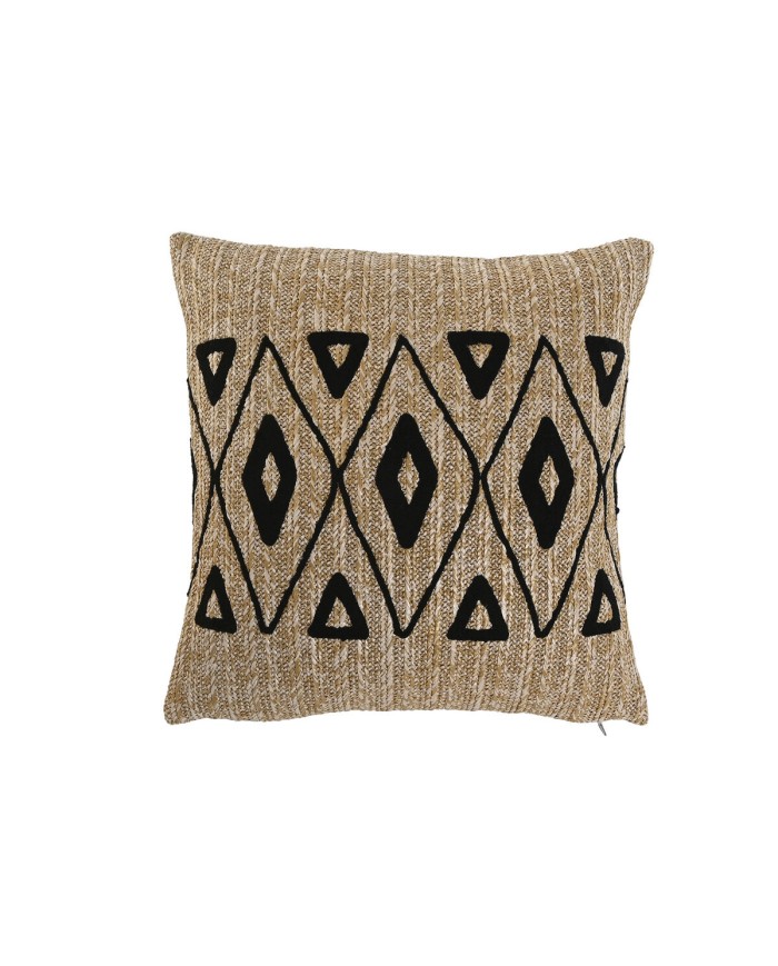 Cuscino Home ESPRIT Nero Naturale 42 x 15 x 42 cm Cuscino Home ESPRIT Nero Naturale 42 x 15 x 42 cm