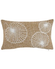 Cuscino Home ESPRIT Bianco Nero Palma 42 x 15 x 42 cm