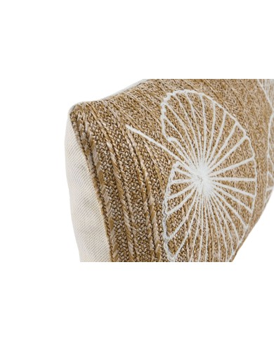 Cuscino Home ESPRIT Bianco Naturale 50 x 15 x 30 cm