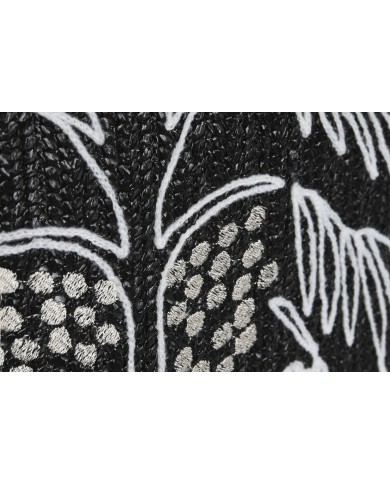 Cuscino Home ESPRIT Bianco Nero Palma 42 x 15 x 42 cm