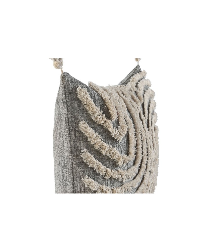 Cuscino Home ESPRIT Bianco Grigio Nappe Boho 45 x 15 x 45 cm Cuscino Home ESPRIT Bianco Grigio Nappe Boho 45 x 15 x 45 cm