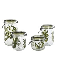 Set di 4 Barattoli Home ESPRIT Verde Cristallo Ferro 1,5 L 11,3 x 11,3 x 21,7 cm Set di 4 Barattoli Home ESPRIT Verde Cristallo Ferro 1,5 L 11,3 x 11,3 x 21,7 cm