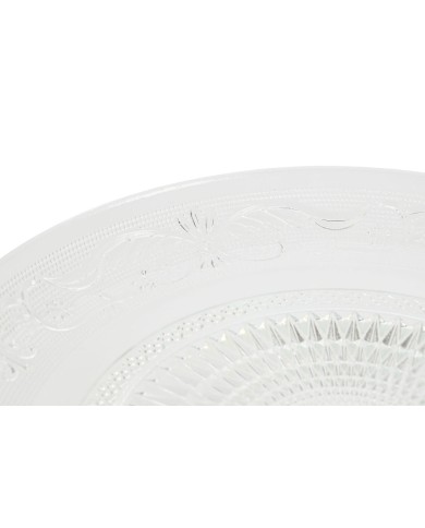 Piatto da pranzo Home ESPRIT Trasparente Cristallo 29 x 29 x 9,2 cm