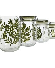 Set di 4 Barattoli Home ESPRIT Verde Cristallo Ferro 1,5 L 11,3 x 11,3 x 21,7 cm Set di 4 Barattoli Home ESPRIT Verde Cristallo Ferro 1,5 L 11,3 x 11,3 x 21,7 cm
