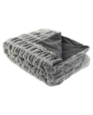 Coperta Home ESPRIT Grigio 130 x 170 x 2 cm Coperta Home ESPRIT Grigio 130 x 170 x 2 cm