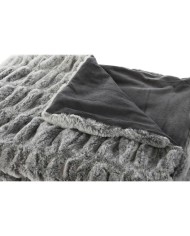 Coperta Home ESPRIT Grigio 130 x 170 x 2 cm Coperta Home ESPRIT Grigio 130 x 170 x 2 cm
