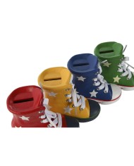 Salvadanaio Home ESPRIT Poliestere Resina Pantofole 14 x 6 x 11,5 cm (4 Unità)