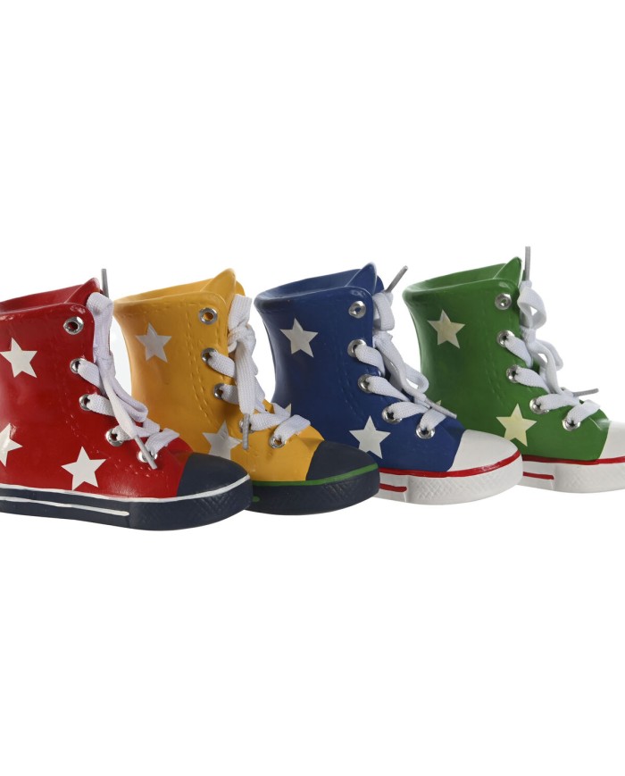 Salvadanaio Home ESPRIT Poliestere Resina Pantofole 14 x 6 x 11,5 cm (4 Unità)