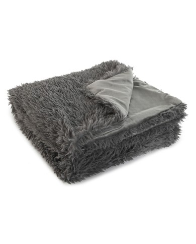 Coperta Home ESPRIT Grigio 130 x 170 cm Coperta Home ESPRIT Grigio 130 x 170 cm