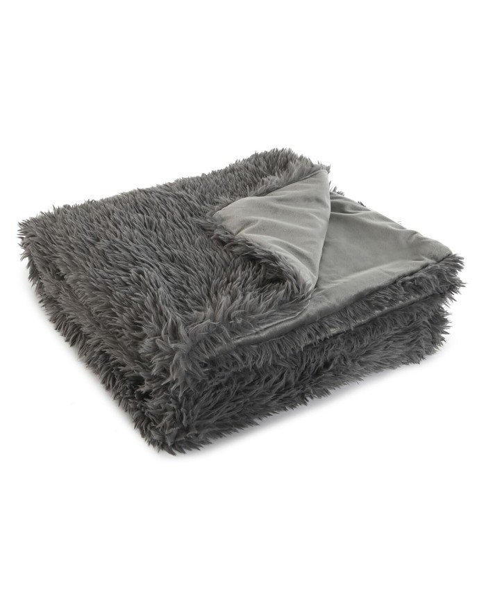Coperta Home ESPRIT Grigio 130 x 170 cm Coperta Home ESPRIT Grigio 130 x 170 cm