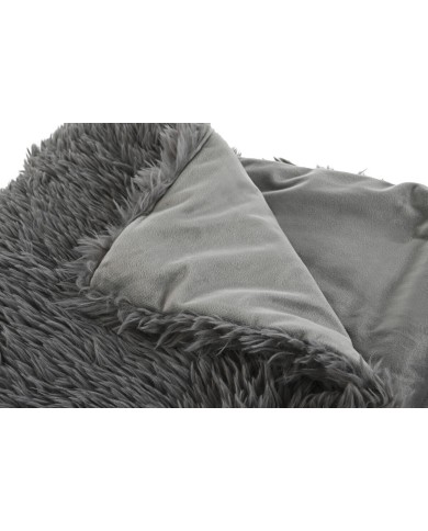 Coperta Home ESPRIT Grigio 130 x 170 cm Coperta Home ESPRIT Grigio 130 x 170 cm