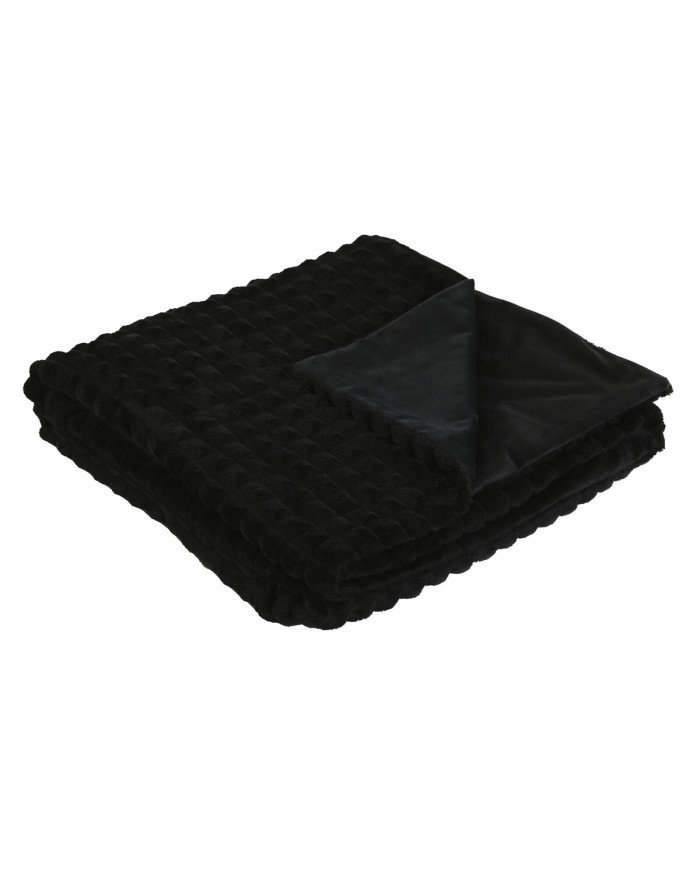 Coperta Home ESPRIT Nero 130 x 170 cm Coperta Home ESPRIT Nero 130 x 170 cm