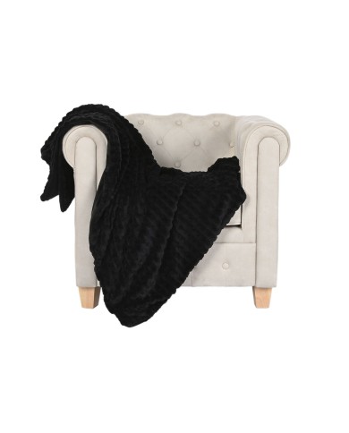Coperta Home ESPRIT Nero 130 x 170 cm Coperta Home ESPRIT Nero 130 x 170 cm