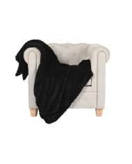Coperta Home ESPRIT Nero 130 x 170 cm Coperta Home ESPRIT Nero 130 x 170 cm