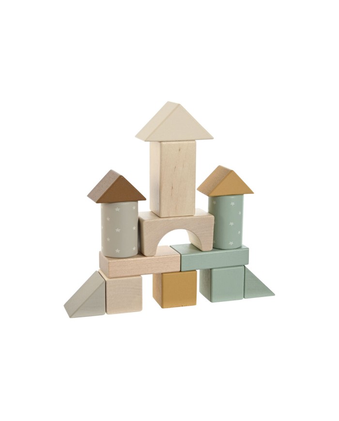 Gioco di Legno Home ESPRIT Giallo Marrone Naturale Menta