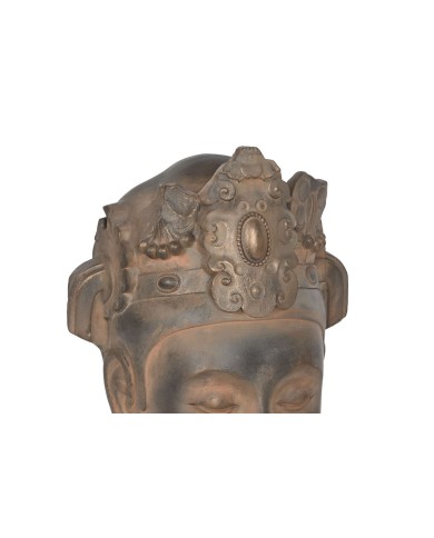 Statua Decorativa Home ESPRIT Marrone Nero Buddha Orientale 15 x 18 x 38 cm