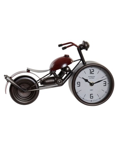 Orologio da Tavolo Home ESPRIT Rosso Metallo Cristallo Legno MDF Moto Vintage 32,5 x 10 x 18 cm Orologio da Tavolo Home ESPRIT Rosso Metallo Cristallo Legno MDF Moto Vintage 32,5 x 10 x 18 cm