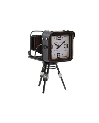 Orologio da Tavolo Home ESPRIT Metallo Cristallo Legno MDF Vintage 17 x 26 x 32,5 cm Orologio da Tavolo Home ESPRIT Metallo Cristallo Legno MDF Vintage 17 x 26 x 32,5 cm