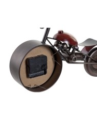 Orologio da Tavolo Home ESPRIT Rosso Metallo Cristallo Legno MDF Moto Vintage 32,5 x 10 x 18 cm