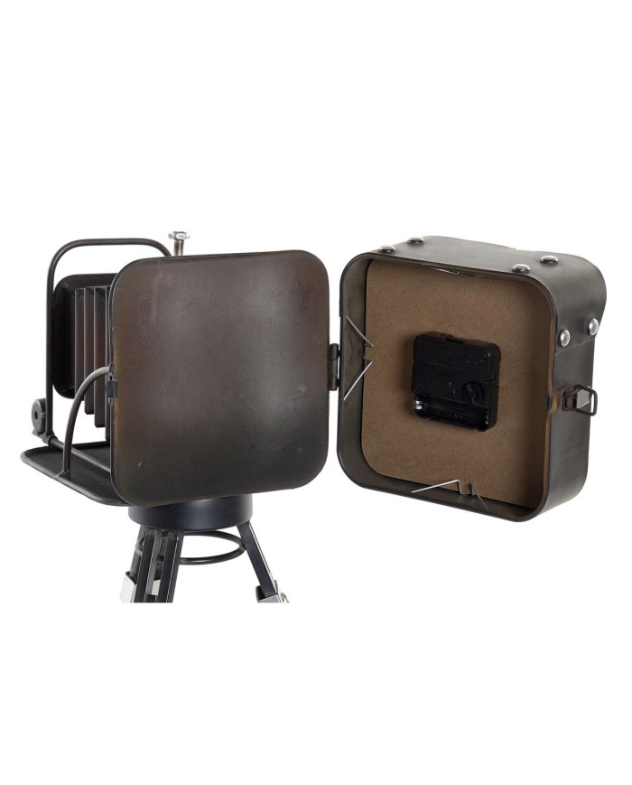 Orologio da Tavolo Home ESPRIT Metallo Cristallo Legno MDF Vintage 17 x 26 x 32,5 cm