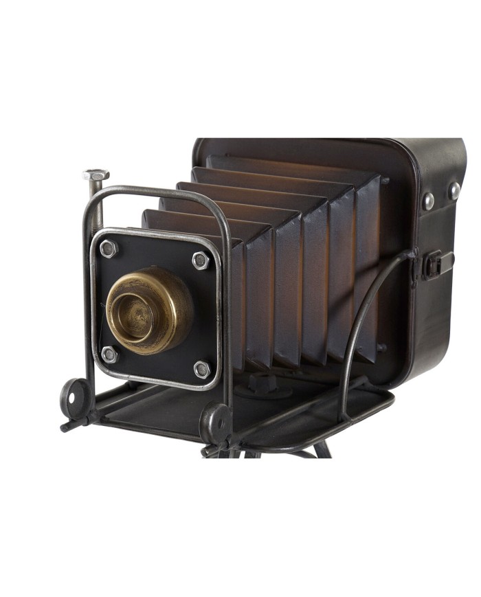 Orologio da Tavolo Home ESPRIT Metallo Cristallo Legno MDF Vintage 17 x 26 x 32,5 cm