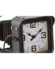 Orologio da Tavolo Home ESPRIT Metallo Cristallo Legno MDF Vintage 17 x 26 x 32,5 cm