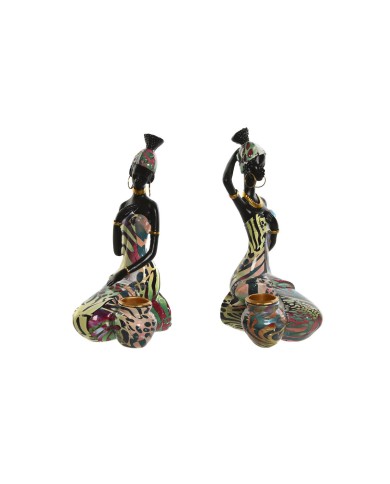 Statua Decorativa Home ESPRIT Multicolore Africana 9 x 7 x 16,5 cm (2 Unità) Statua Decorativa Home ESPRIT Multicolore Africana 9 x 7 x 16,5 cm (2 Unità)