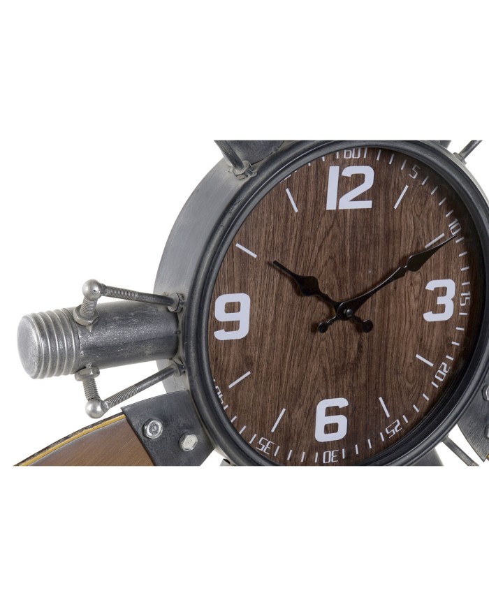 Orologio da Parete Home ESPRIT Marrone Nero Metallo Legno MDF Vintage 121 x 7 x 106 cm