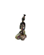 Statua Decorativa Home ESPRIT Multicolore Africana 9 x 7 x 16,5 cm (2 Unità)