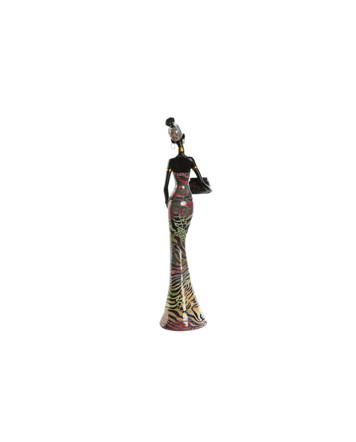 Statua Decorativa Home ESPRIT Multicolore Africana 10 x 7,5 x 38,5 cm (2 Unità)
