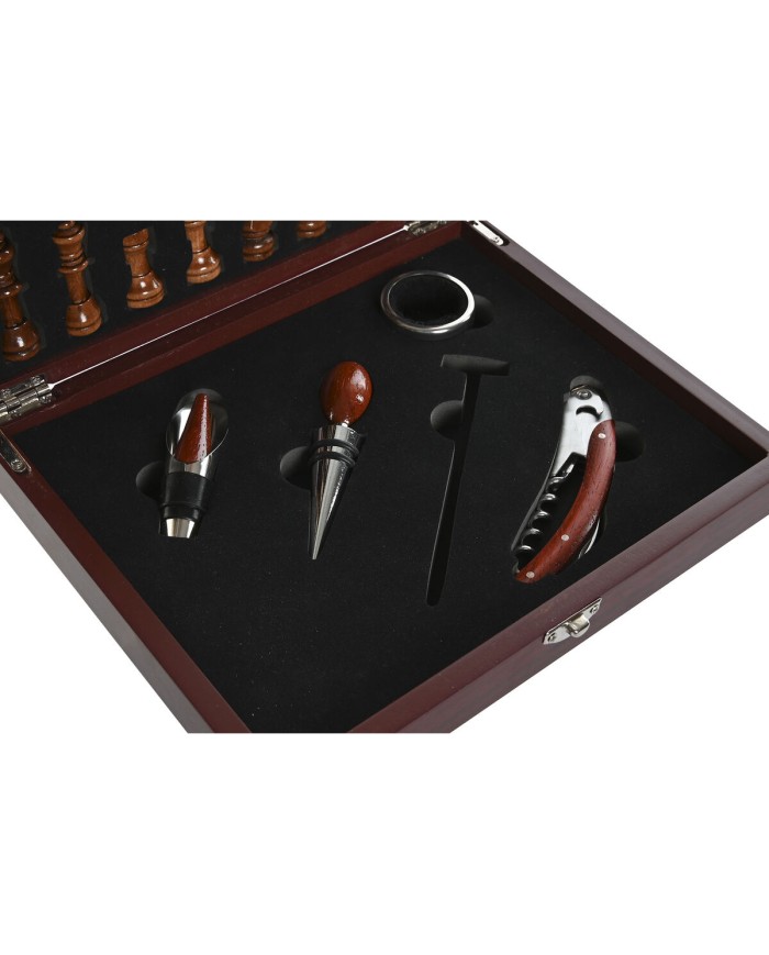 Set di Accessori per il Vino Home ESPRIT Marrone Legno MDF 24 x 19 x 5 cm