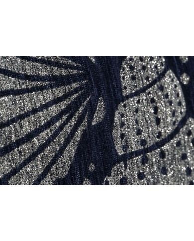 Cuscino Home ESPRIT Argentato Blu Marino Mediterraneo 45 x 15 x 45 cm