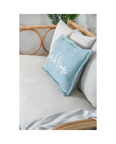 Cuscino Home ESPRIT Beach Bianco Blu cielo Mediterraneo 60 x 10 x 35 cm