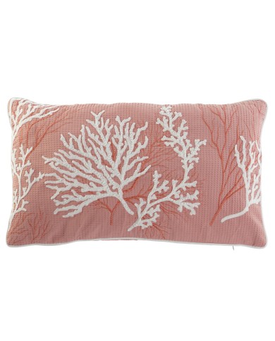 Cuscino Home ESPRIT Bianco Corallo Mediterraneo 60 x 10 x 35 cm