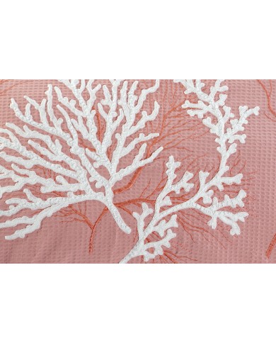 Cuscino Home ESPRIT Bianco Corallo Mediterraneo 60 x 10 x 35 cm
