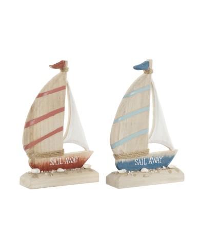 Statua Decorativa Home ESPRIT Azzurro Rosso Naturale Barca a vela 15 x 4,5 x 23,5 cm (2 Unità) Statua Decorativa Home ESPRIT Azzurro Rosso Naturale Barca a vela 15 x 4,5 x 23,5 cm (2 Unità)