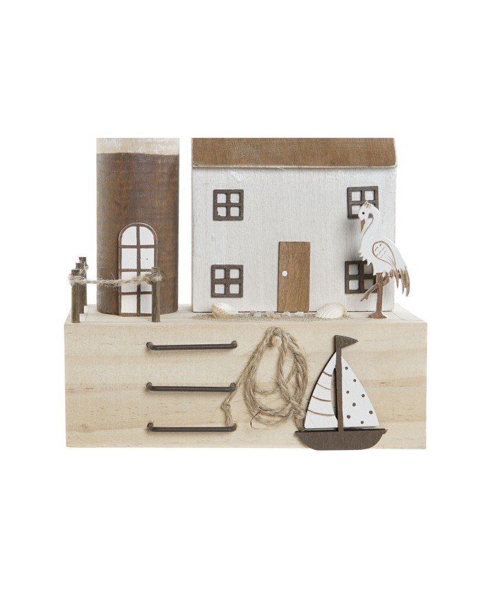 Statua Decorativa Home ESPRIT Azzurro Rosso Multicolore 17 x 8,5 x 30 cm (2 Unità)