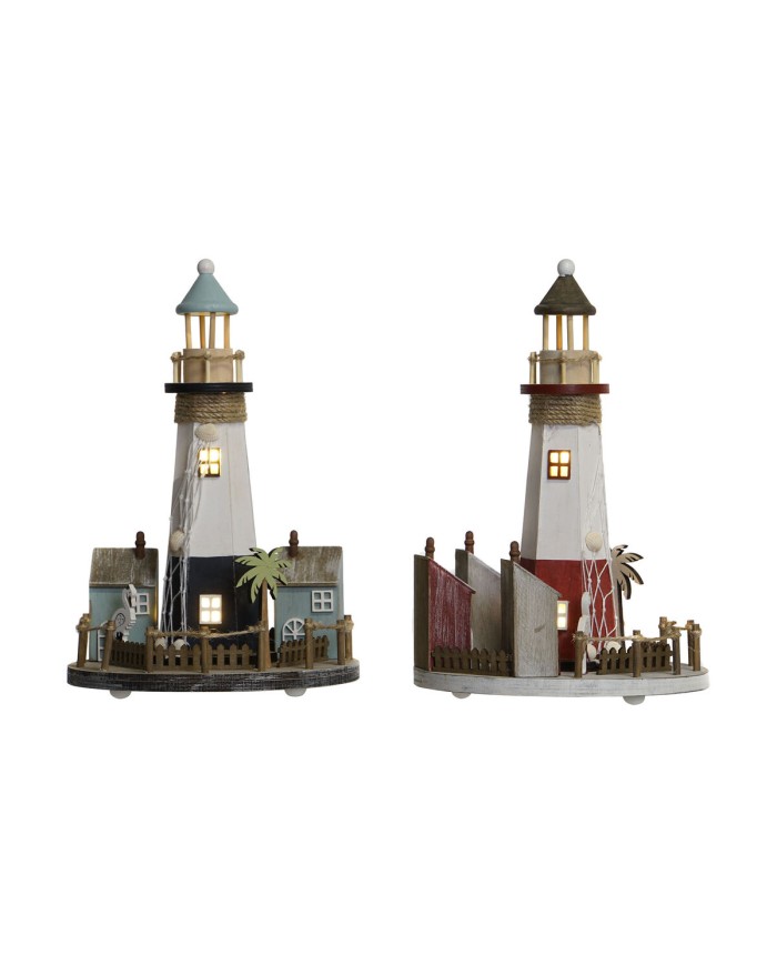 Decorazione luminosa Home ESPRIT Legno Alluminio Faro 20 x 20 x 30,5 cm (2 Unità) Decorazione luminosa Home ESPRIT Legno Alluminio Faro 20 x 20 x 30,5 cm (2 Unità)