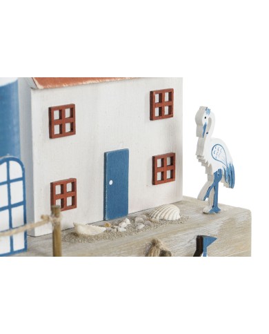 Statua Decorativa Home ESPRIT Azzurro Rosso Multicolore 17 x 8,5 x 30 cm (2 Unità)