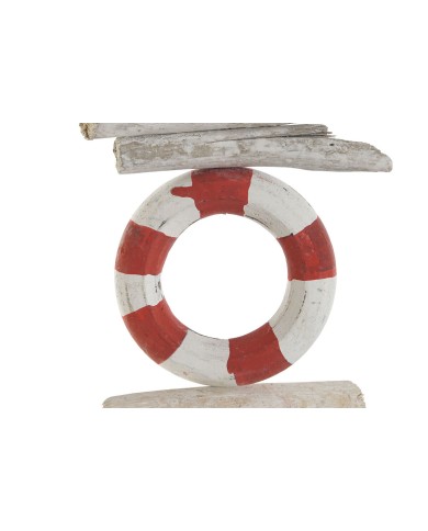 Decorazione pensile Home ESPRIT Azzurro Bianco Rosso Faro 12 x 4 x 100 cm (2 Unità)