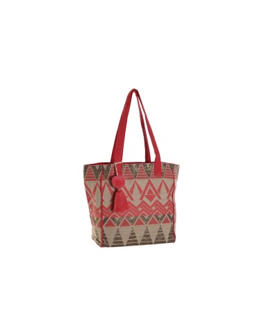 Borsa a Spalla Home ESPRIT Beige Fucsia 31 x 16 x 66 cm Borsa a Spalla Home ESPRIT Beige Fucsia 31 x 16 x 66 cm